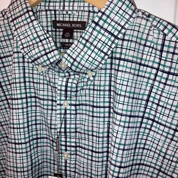 NWT MICHAEL KORS Button Up Shirt Short Sleeve XXL​ - Picture 3 of 11